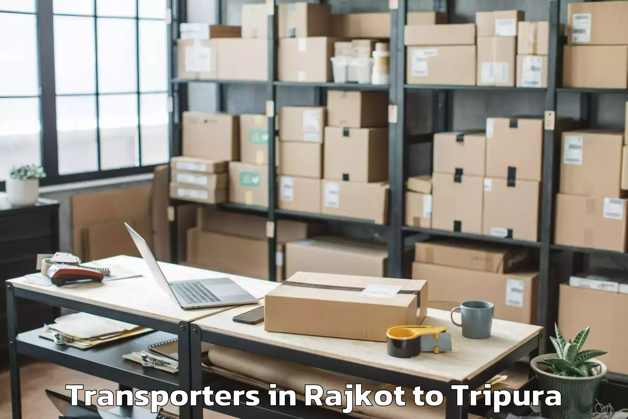 Book Rajkot to Boxanagar Transporters Online